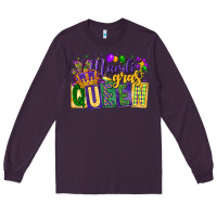 Plum mardi gras queen Long Sleeve Tee - CowGirlArtShop