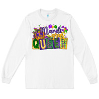 White mardi gras queen Long Sleeve Tee - CowGirlArtShop