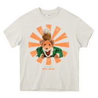 Cream basil brush retro japanese Heavy Core Tee - tuanDangUi