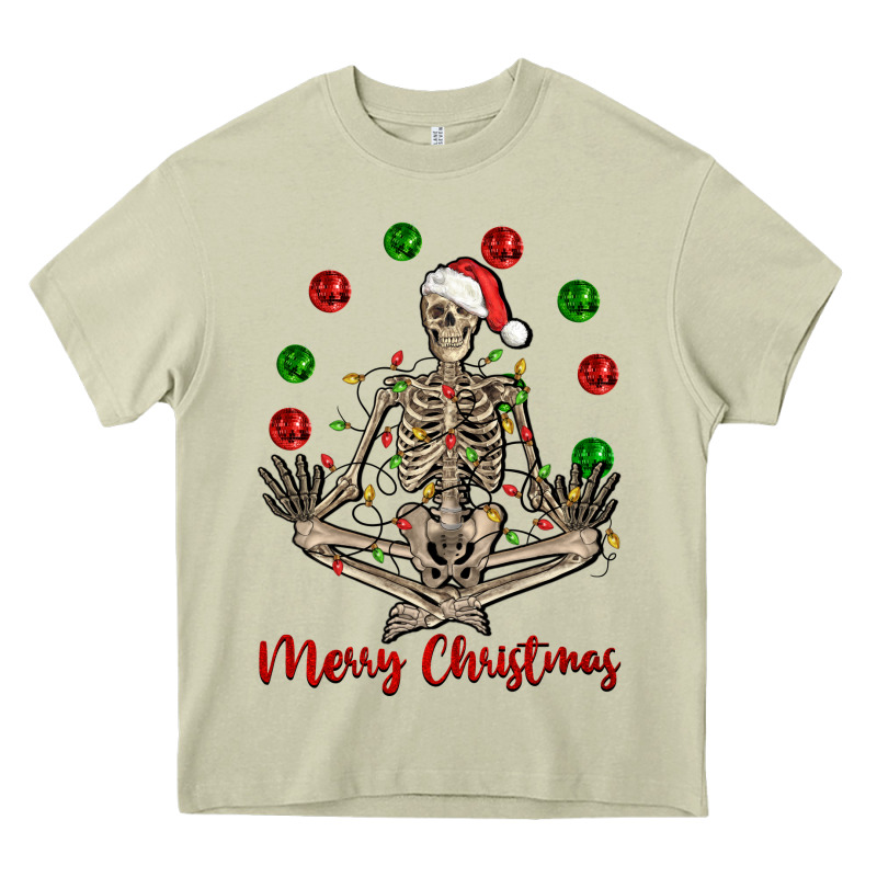 Merry Christmas Skeleton Heavy Core Tee by NancyCooperArtShop | Teevron