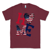 Burgundy American Flag Home Classic Tee - Bettercallsaul