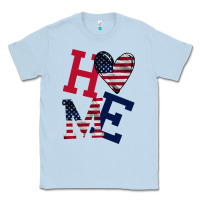Dusty Blue American Flag Home Classic Tee - Bettercallsaul