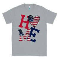 Heather Grey American Flag Home Classic Tee - Bettercallsaul