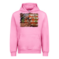 Fuchsia Pink deer hunting target american flag  background Urban Hoodie - BarkalooDesign