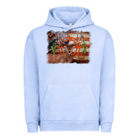 Pigment Grape Ice deer hunting target american flag  background Urban Hoodie - BarkalooDesign