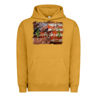 Pigment Peanut Butter deer hunting target american flag  background Urban Hoodie - BarkalooDesign