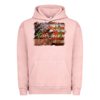 Pigment Salmon deer hunting target american flag  background Urban Hoodie - BarkalooDesign