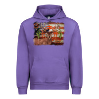 Tulip deer hunting target american flag  background Urban Hoodie - BarkalooDesign