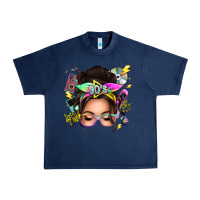 Navy 90s messy bun Urban Heavy Tee - texasbilliewilder