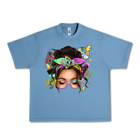 Pebble Blue 90s messy bun Urban Heavy Tee - texasbilliewilder