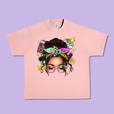 90s Messy Bun Urban Heavy Tee Designed By Texasbilliewilder