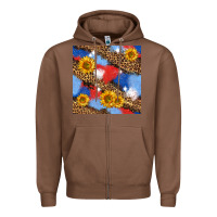 Chestnut western 4th of july seamless pattern Zipper Hoodie - BundleAndBundleShop