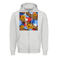 Dove Grey western 4th of july seamless pattern Zipper Hoodie - BundleAndBundleShop