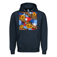 Navy western 4th of july seamless pattern Zipper Hoodie - BundleAndBundleShop