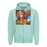 Seafoam western 4th of july seamless pattern Zipper Hoodie - BundleAndBundleShop