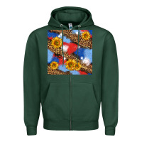 Sports Green western 4th of july seamless pattern Zipper Hoodie - BundleAndBundleShop