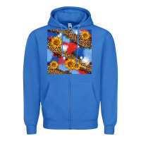 True Royal western 4th of july seamless pattern Zipper Hoodie - BundleAndBundleShop