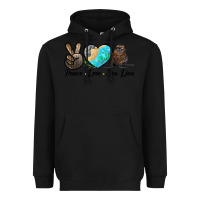 Black Peace Love Sea Lion Heavyweight Hoodie - LillyAllenDesigns