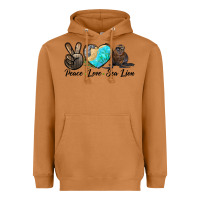 Meerkat Peace Love Sea Lion Heavyweight Hoodie - LillyAllenDesigns
