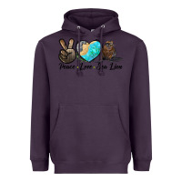 Plum Peace Love Sea Lion Heavyweight Hoodie - LillyAllenDesigns