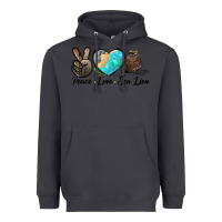 Smoke Peace Love Sea Lion Heavyweight Hoodie - LillyAllenDesigns