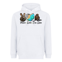 White Peace Love Sea Lion Heavyweight Hoodie - LillyAllenDesigns