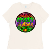 Bone halloween round earrings 2 Ladies Tee - BundleAndBundleShop