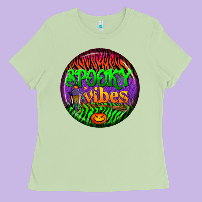 Halloween Round Earrings 2 Ladies Tee Designed By Bundleandbundleshop