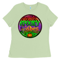 Matcha halloween round earrings 2 Ladies Tee - BundleAndBundleShop