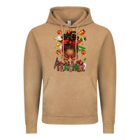 Santa's Favorite Teacher Afro Messy Bun Vintage Hoodie | Teevron