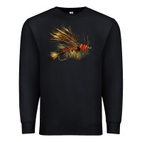 Black Fish Fly Premium Sweatshirt - LillyAllenDesigns