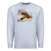 Heather Grey Fish Fly Premium Sweatshirt - LillyAllenDesigns