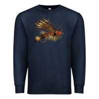 Navy Fish Fly Premium Sweatshirt - LillyAllenDesigns