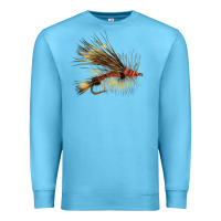 Ocean Blue Fish Fly Premium Sweatshirt - LillyAllenDesigns