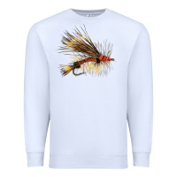 White Fish Fly Premium Sweatshirt - LillyAllenDesigns