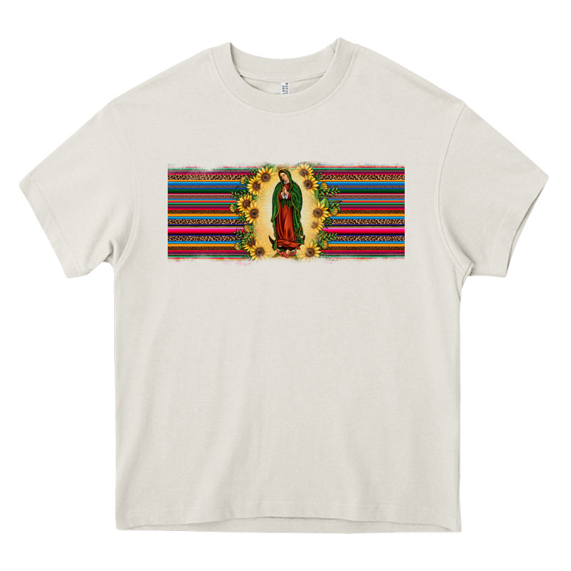 Lady Of Guadalupe  Sunflower Heavy Core Tee by JahusDesignShop | Teevron