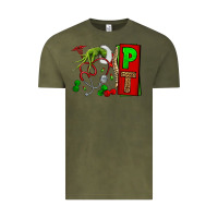 Vintage Olive Christmas Character Nurse Vintage Tee - NancyCooperArtShop