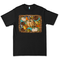 Black fall pumpkin background Premium Tee - BundleAndBundleShop