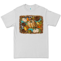 Dove Grey fall pumpkin background Premium Tee - BundleAndBundleShop