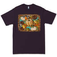 Plum fall pumpkin background Premium Tee - BundleAndBundleShop