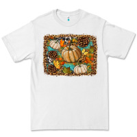 White fall pumpkin background Premium Tee - BundleAndBundleShop