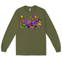 Army Green mardi gras truck Long Sleeve Tee - CowGirlArtShop