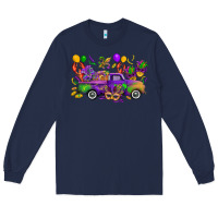 Navy mardi gras truck Long Sleeve Tee - CowGirlArtShop