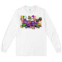 White mardi gras truck Long Sleeve Tee - CowGirlArtShop