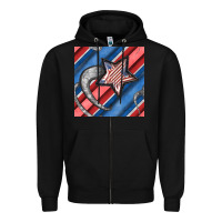 Black stripes & stars seamless pattern Zipper Hoodie - BundleAndBundleShop