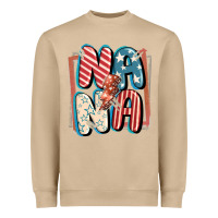 Mushroom 4th of July nana with lightning bolt Heavyweight Sweatshirt - FaDigitalArtStudio
