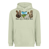 Matcha Peace Love Percheron Horse Heavyweight Hoodie - LillyAllenDesigns