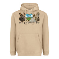 Mushroom Peace Love Percheron Horse Heavyweight Hoodie - LillyAllenDesigns
