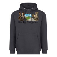 Smoke Peace Love Percheron Horse Heavyweight Hoodie - LillyAllenDesigns