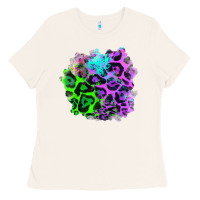Bone Colorful Leopard patch Ladies Tee - RanaPortraitStore